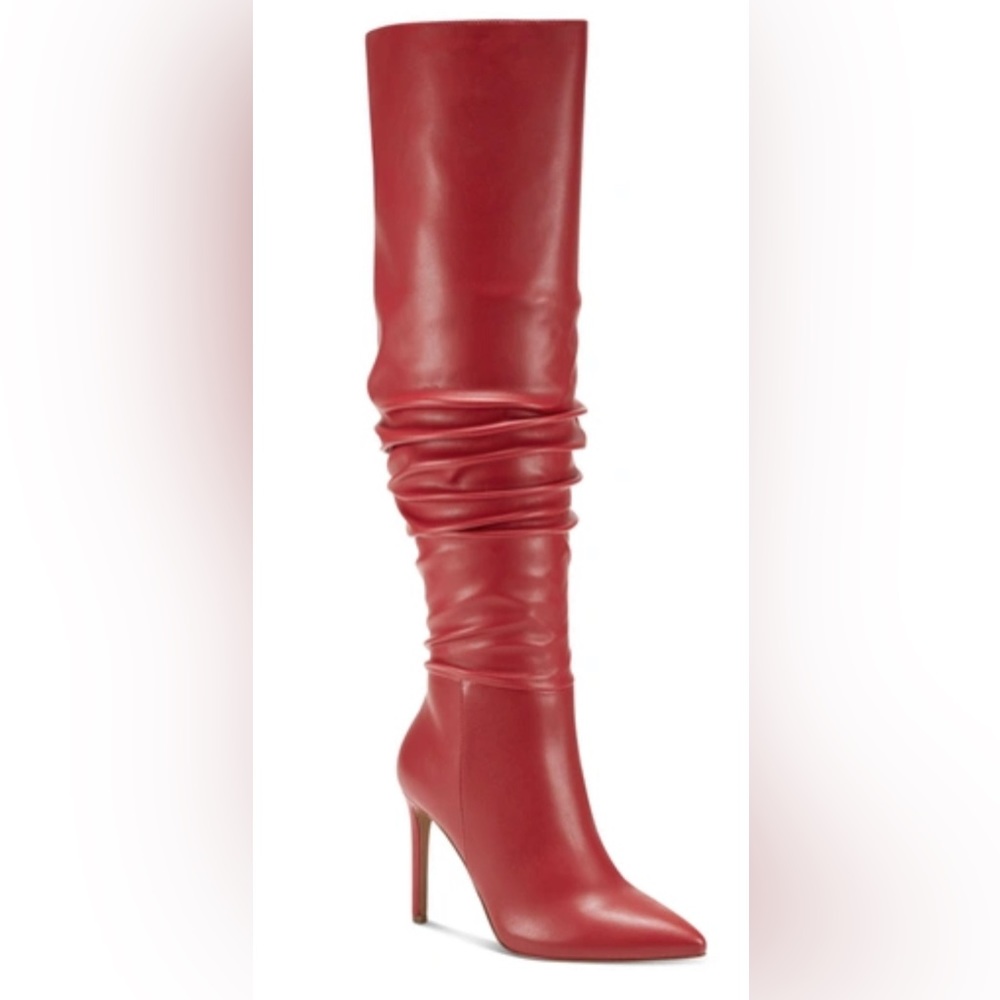 Inc Iyonna Over the Knee Slouched Boots (Red)